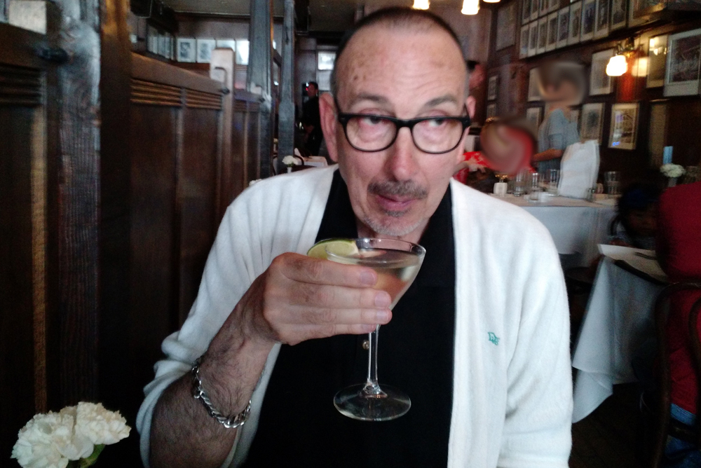 Michael having a 007 Vesper Martini